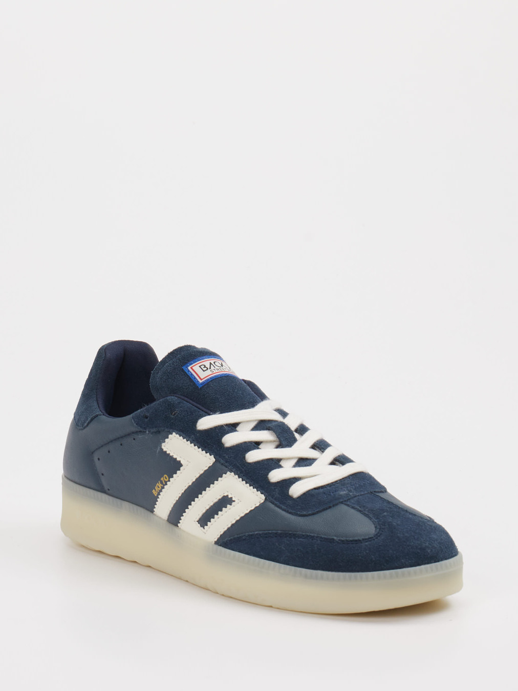 Back 70 – Sneaker aus Velourleder und Leder Navyblau