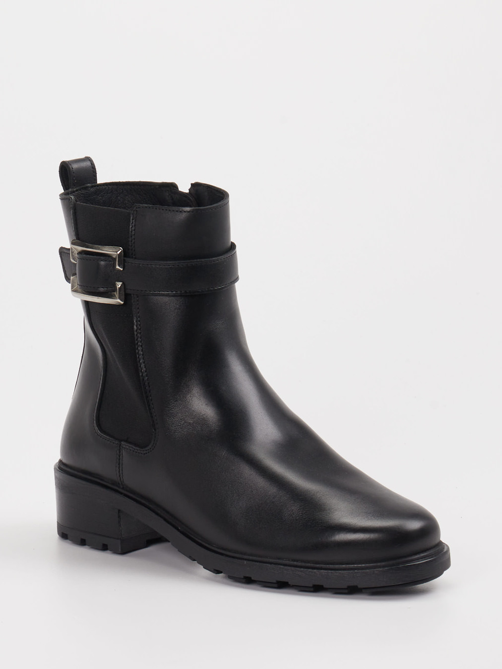 Solidus – Biker-Stiefelette aus Leder schwarz