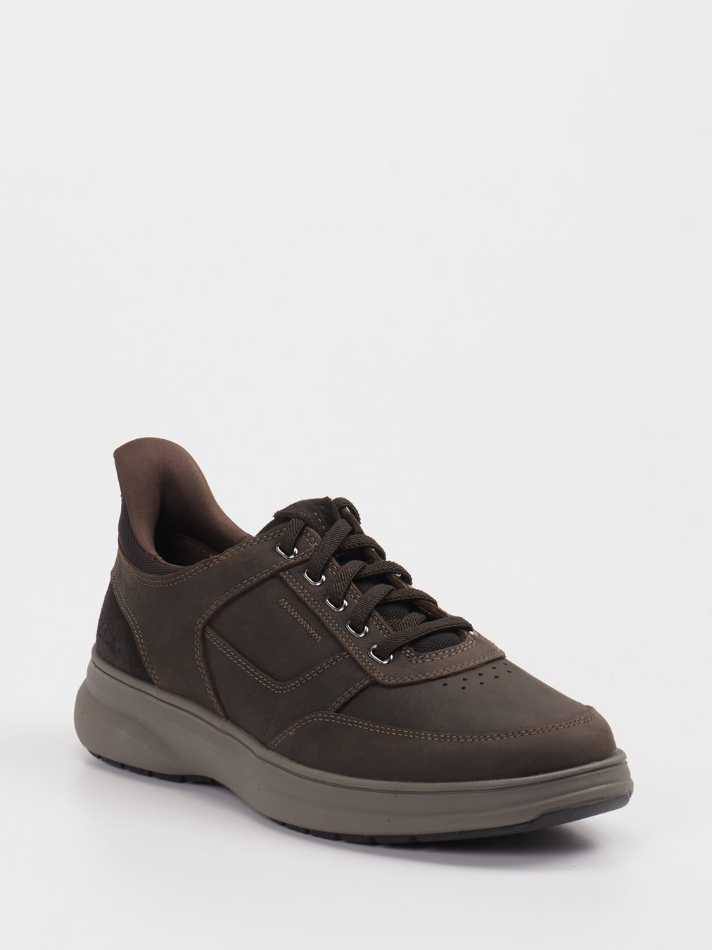 Clarks – Sneaker aus Kalbleder Dunkelbraun