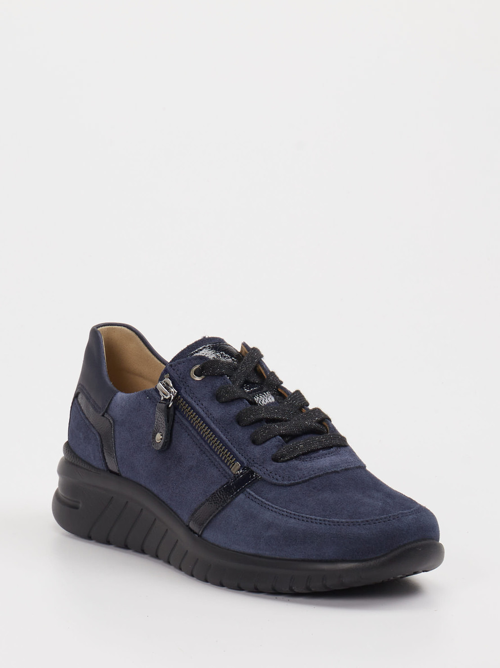 Hartjes – Komfort-Sneaker aus Veloursleder dunkelblau