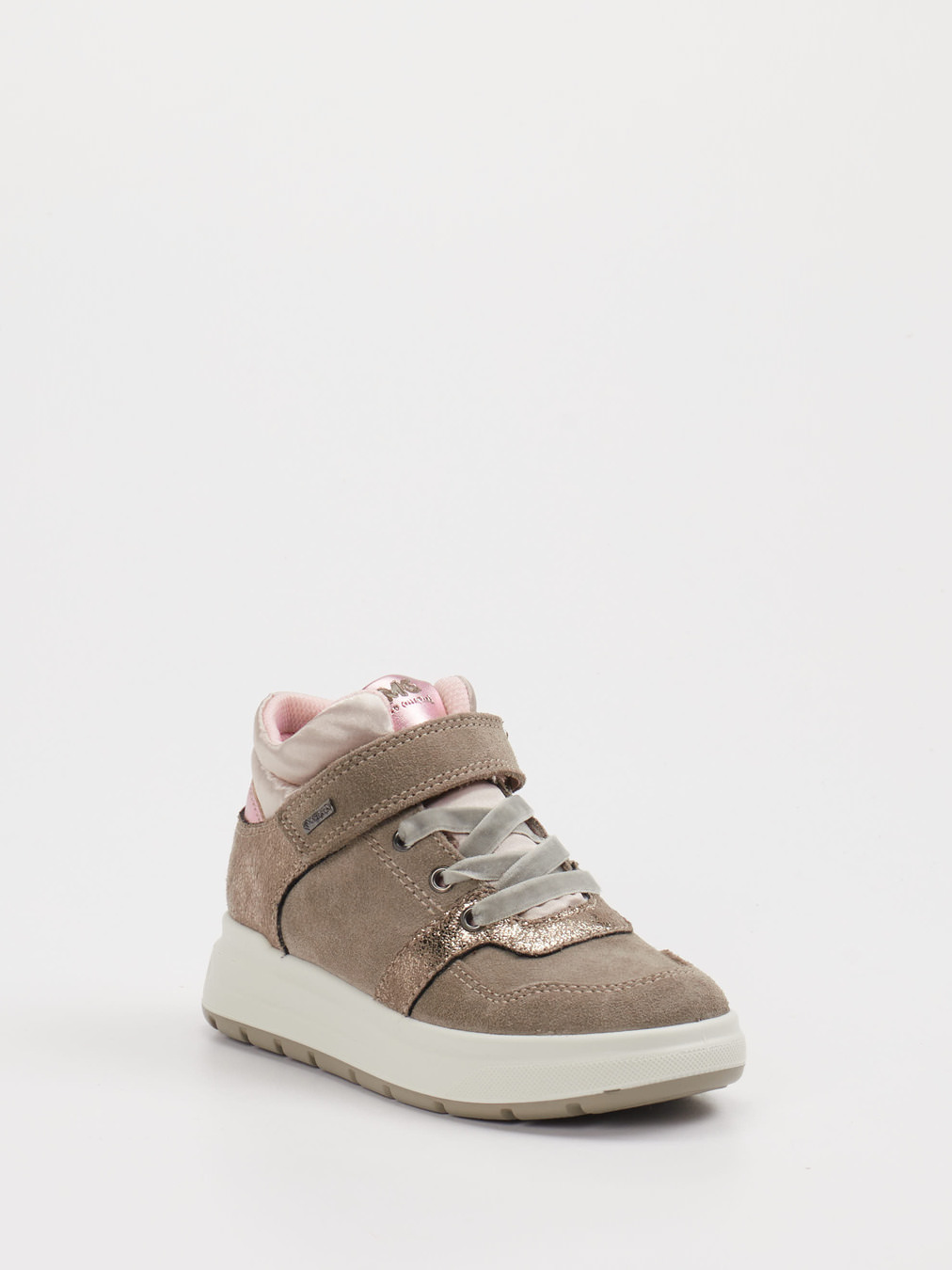 Primigi – Mid-Top Sneaker aus Veloursleder Taupe