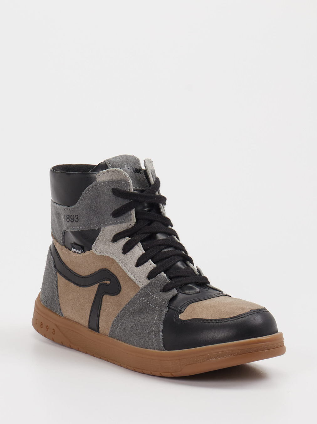 Richter – High-Top-Sneaker aus Veloursleder Taupe