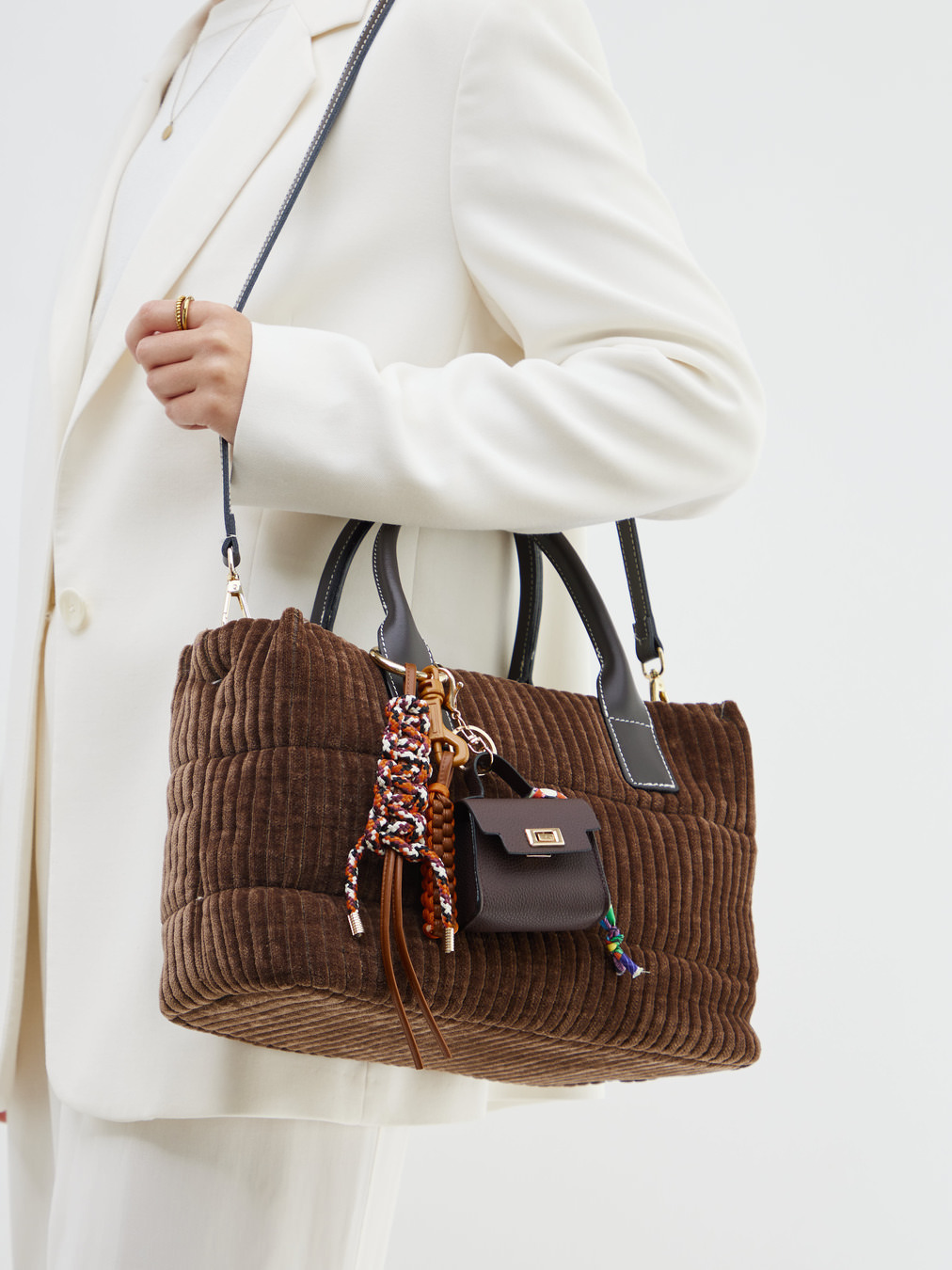 Viamailbag – Shopper Bag aus Textil in Braun