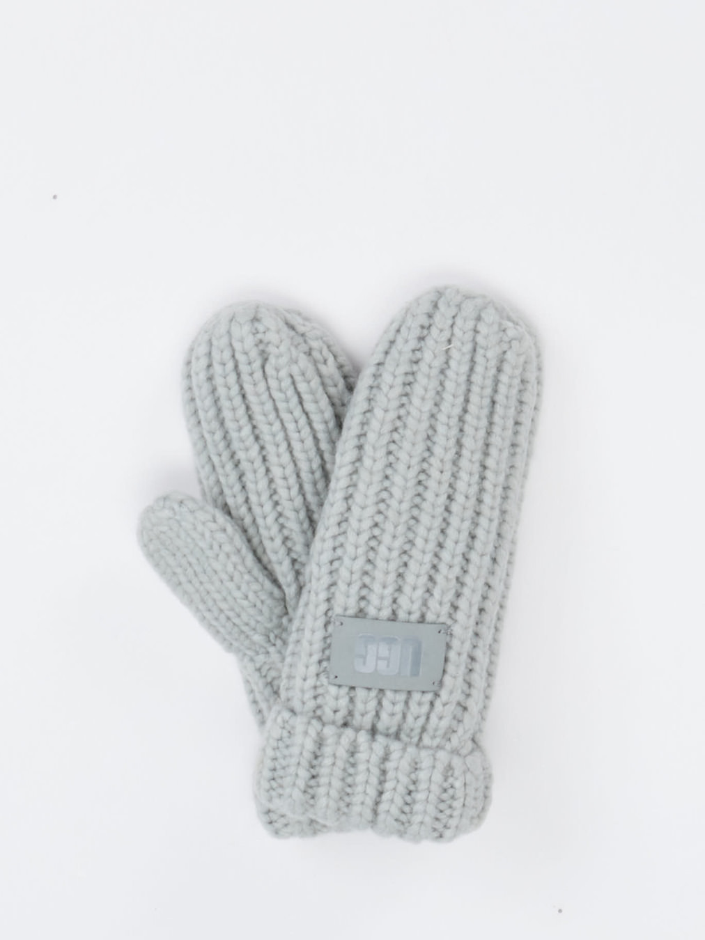 UGG – Fäustlinge aus Textil in Hellgrau