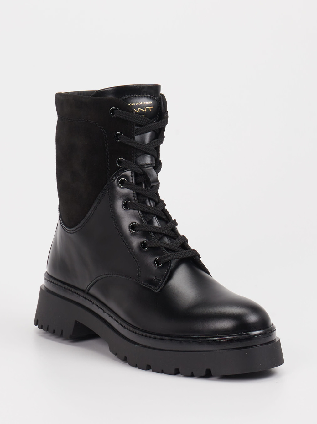 Gant – Schnürboots aus Leder schwarz
