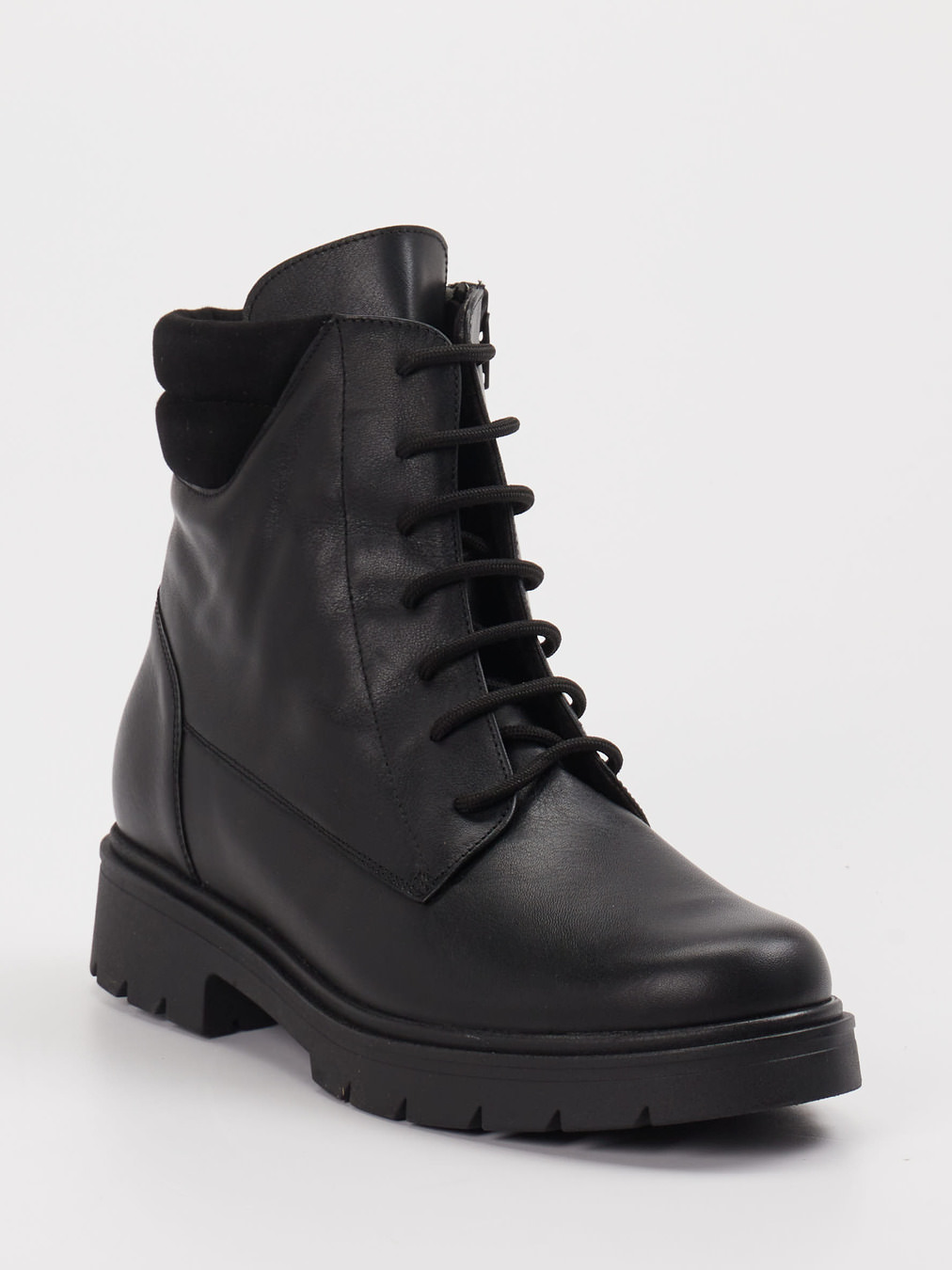 Piesanto – Schnürboots aus Leder schwarz