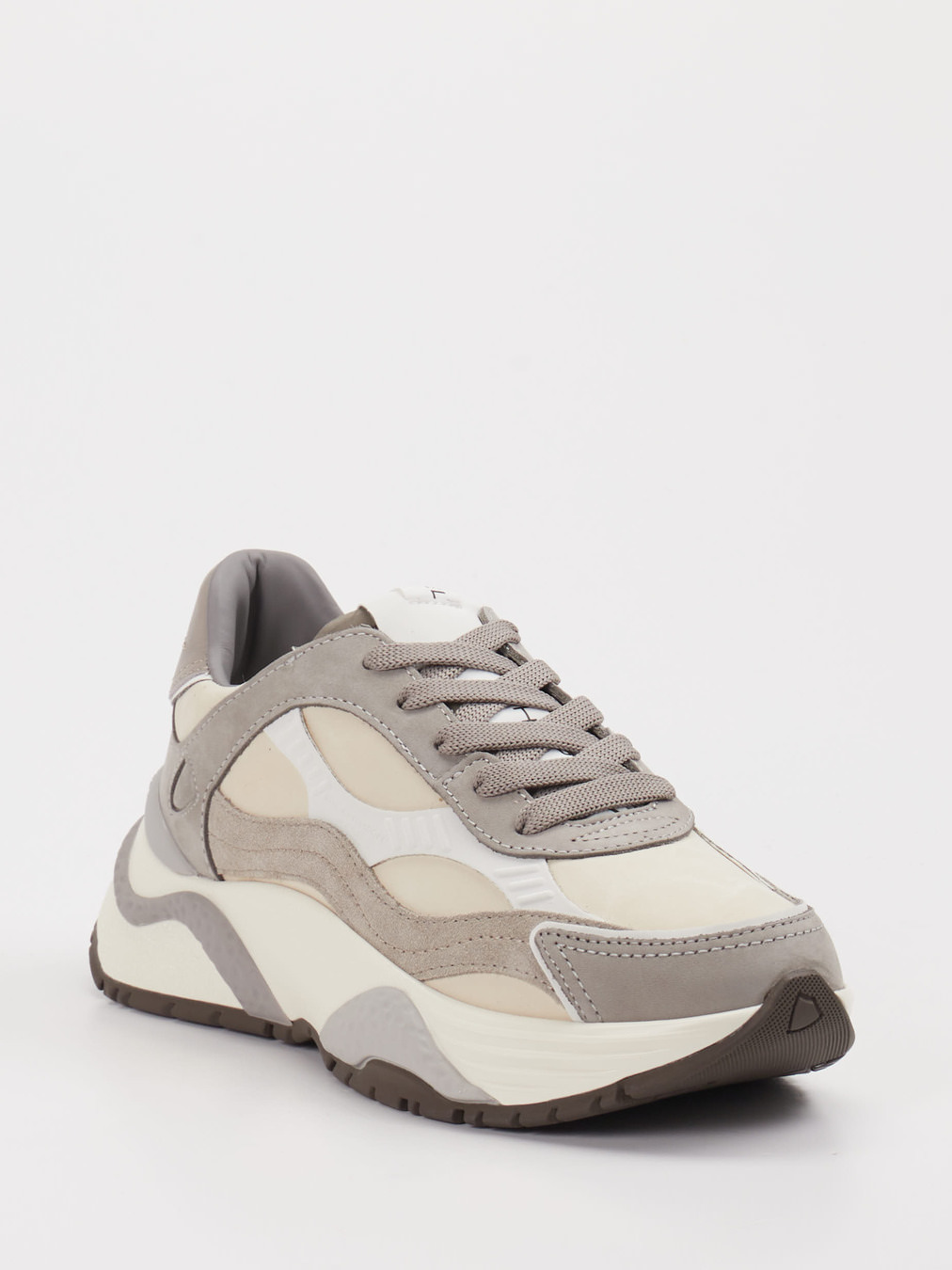 Philippe Model – Chunky Sneaker aus Velour/Textil beige