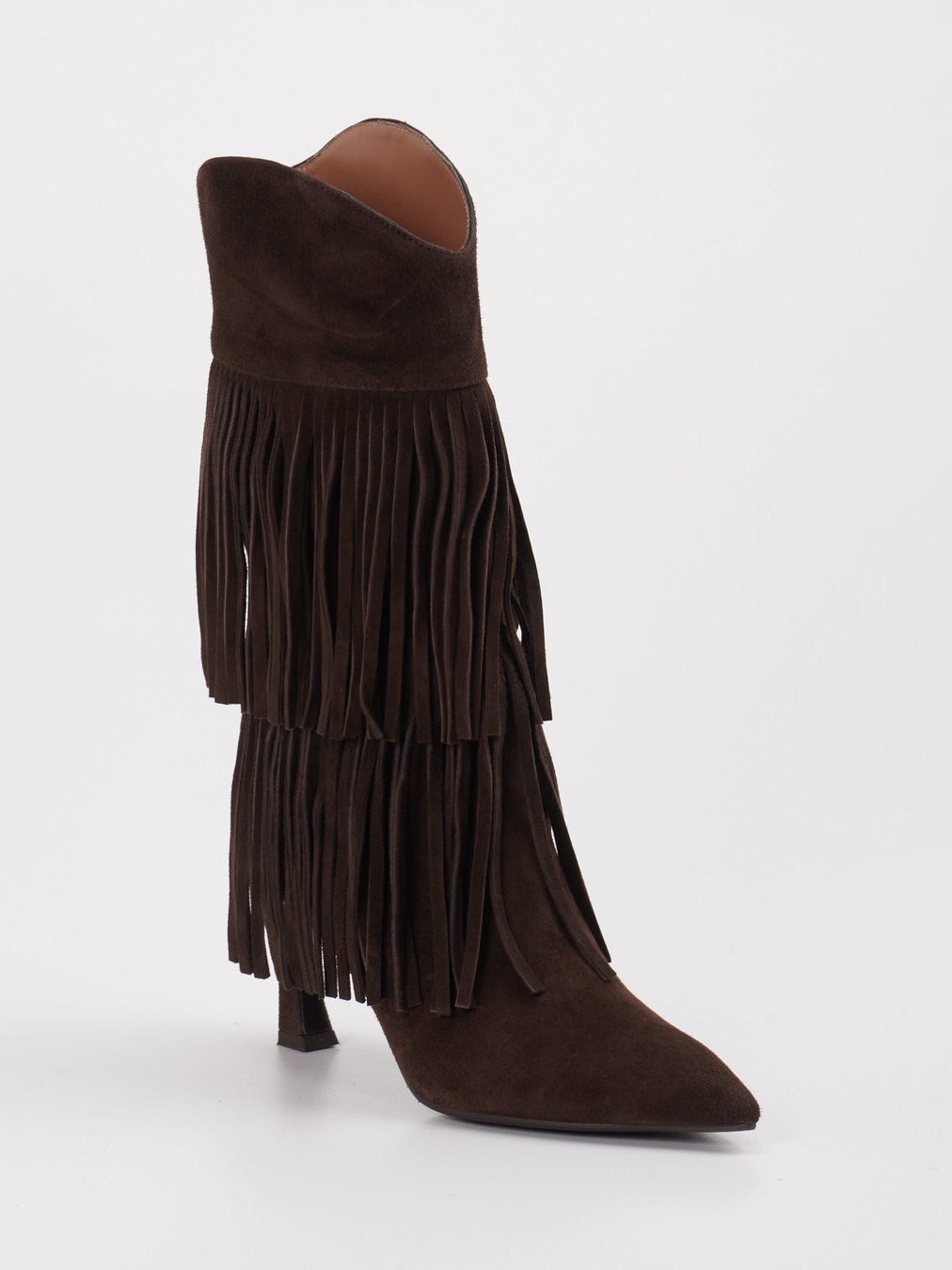 Konstantin Starke – Cowboy Boots aus Veloursleder braun