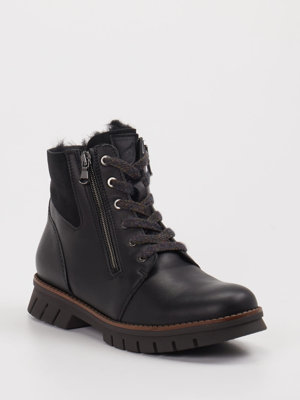 Waldläufer – Stiefeletten aus Leder schwarz