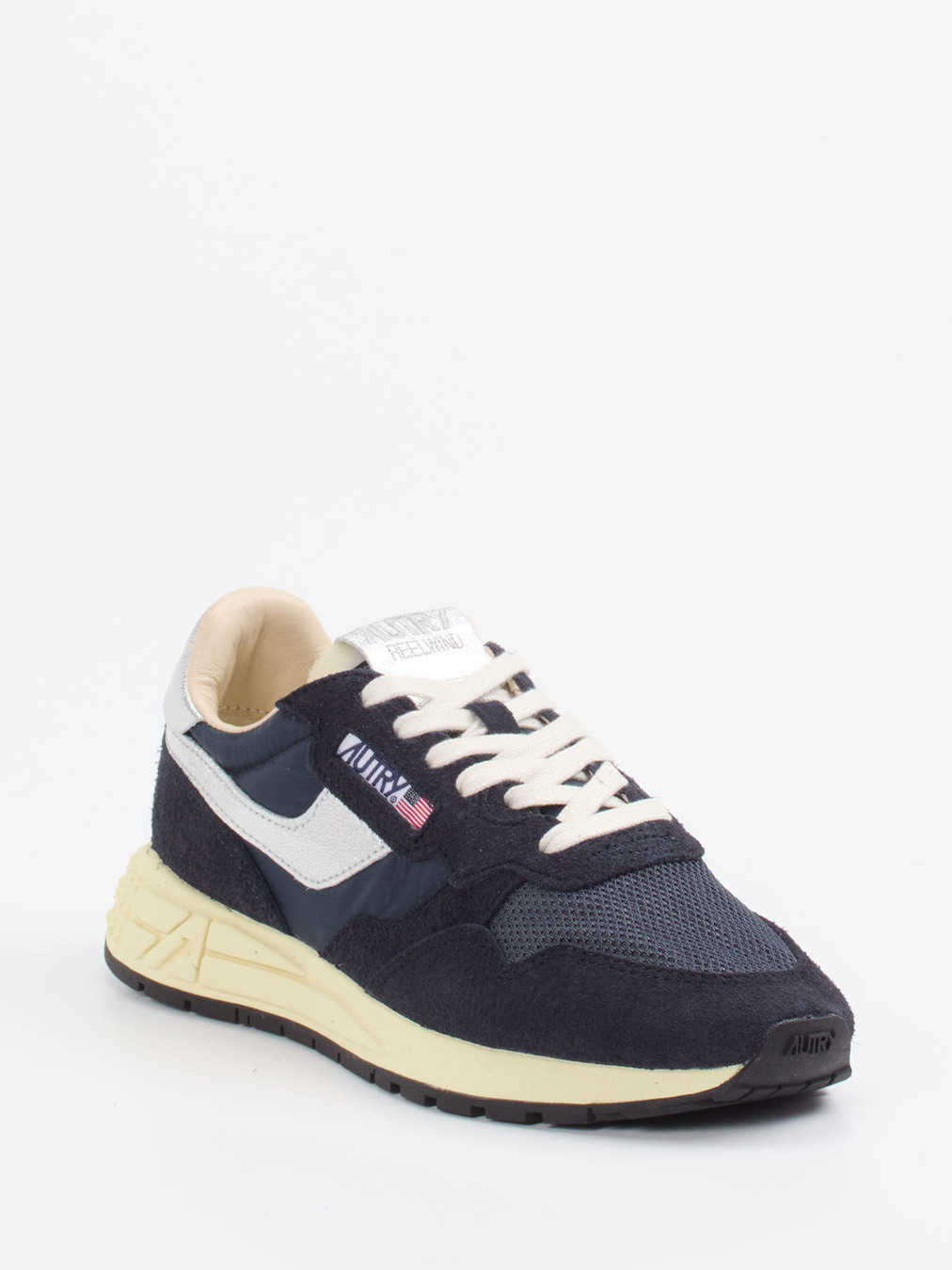 Autry – Retro-Sneaker aus Velour/Textil in Blau