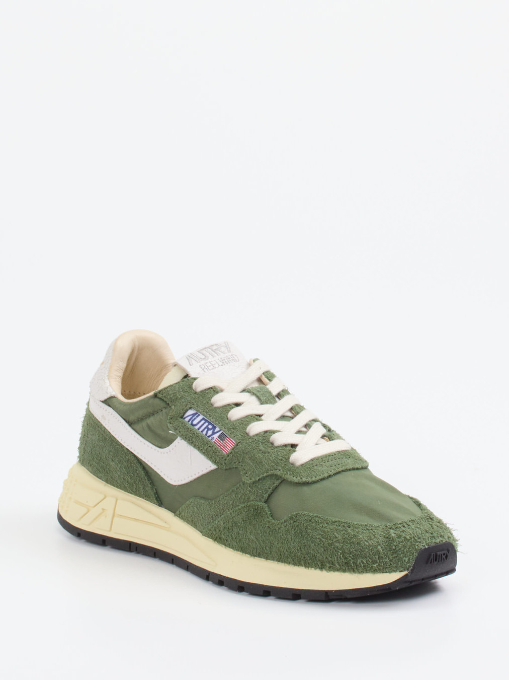 Autry – Retro-Sneaker aus Veloursleder und Nylon oliv