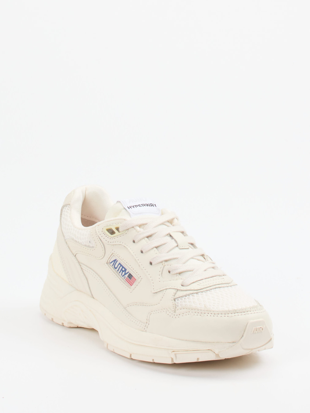 Autry – Sneaker aus Kalbleder und Mesh cremeweiß