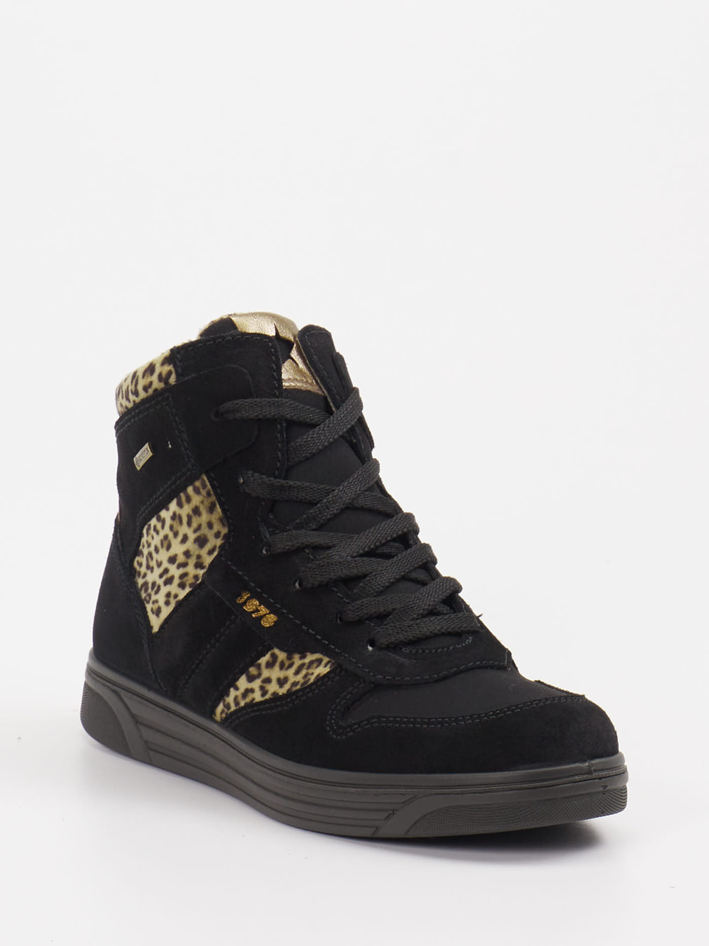 Primigi – High-Top-Sneaker aus Veloursleder schwarz