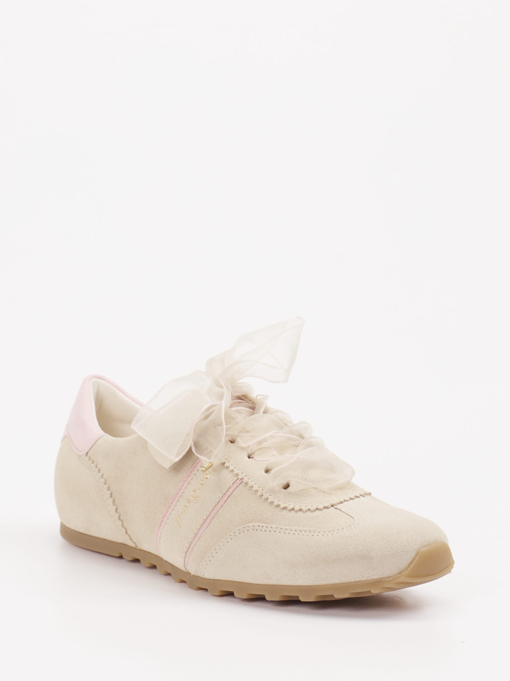 Paul Green – Sneaker aus Veloursleder cremebeige