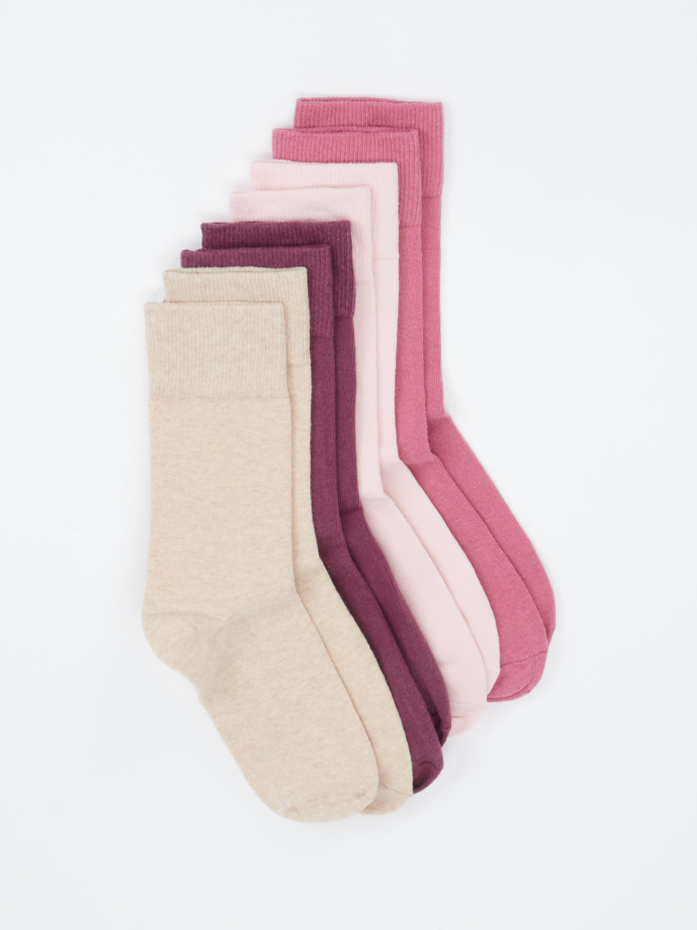 S.Oliver – Crew-Socken aus Textil in Rosé-Beige