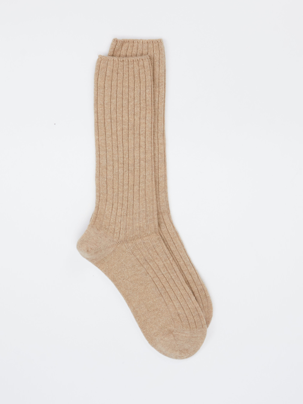 Falke – Rippstricksocken aus Wolle beige
