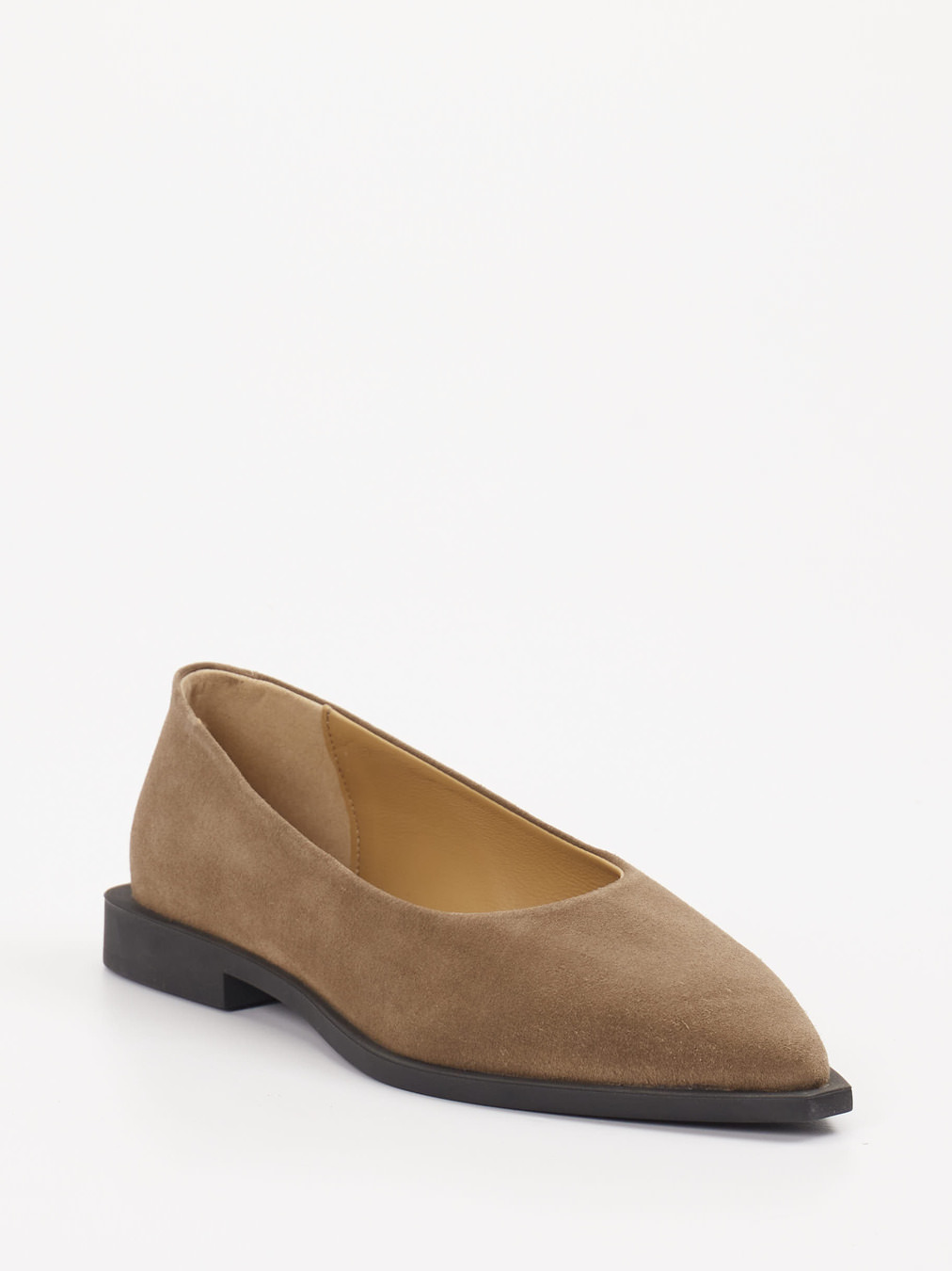Copenhagen – Ballerinas aus Veloursleder taupe