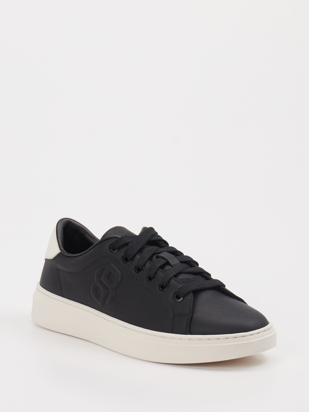 Boss – Sneaker aus Kalbleder in Schwarz