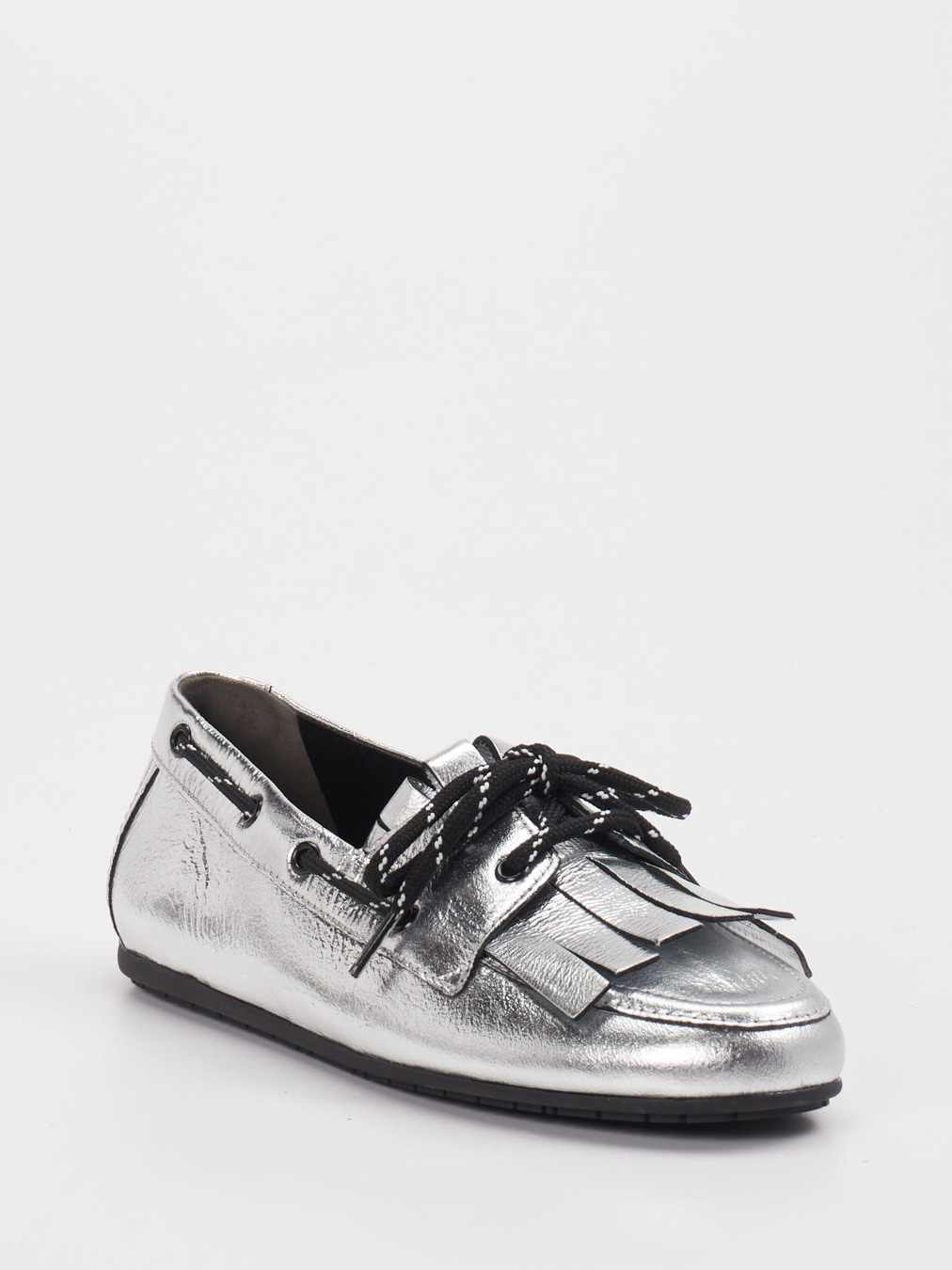Kennel &amp; Schmenger – Loafer aus Metallic-Leder in Silber