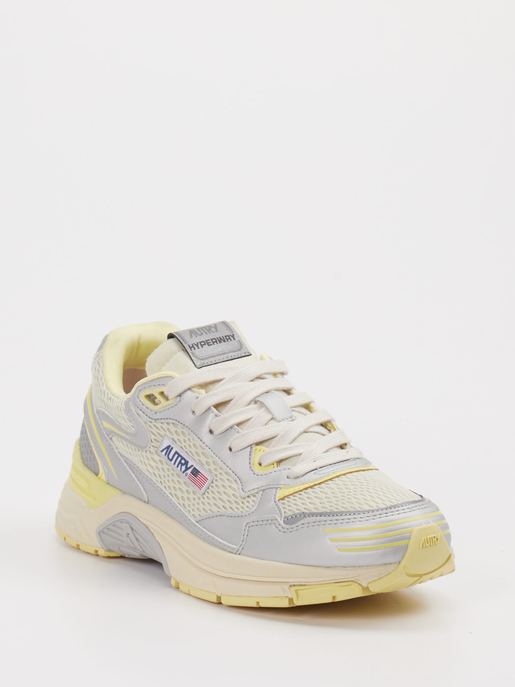Autry – Sneaker aus Velour und Textil Cremebeige