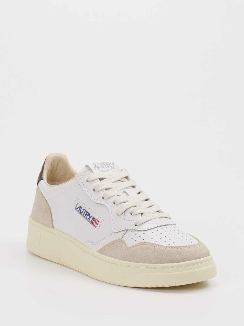 Autry – Sneaker aus Ledermix in Offwhite