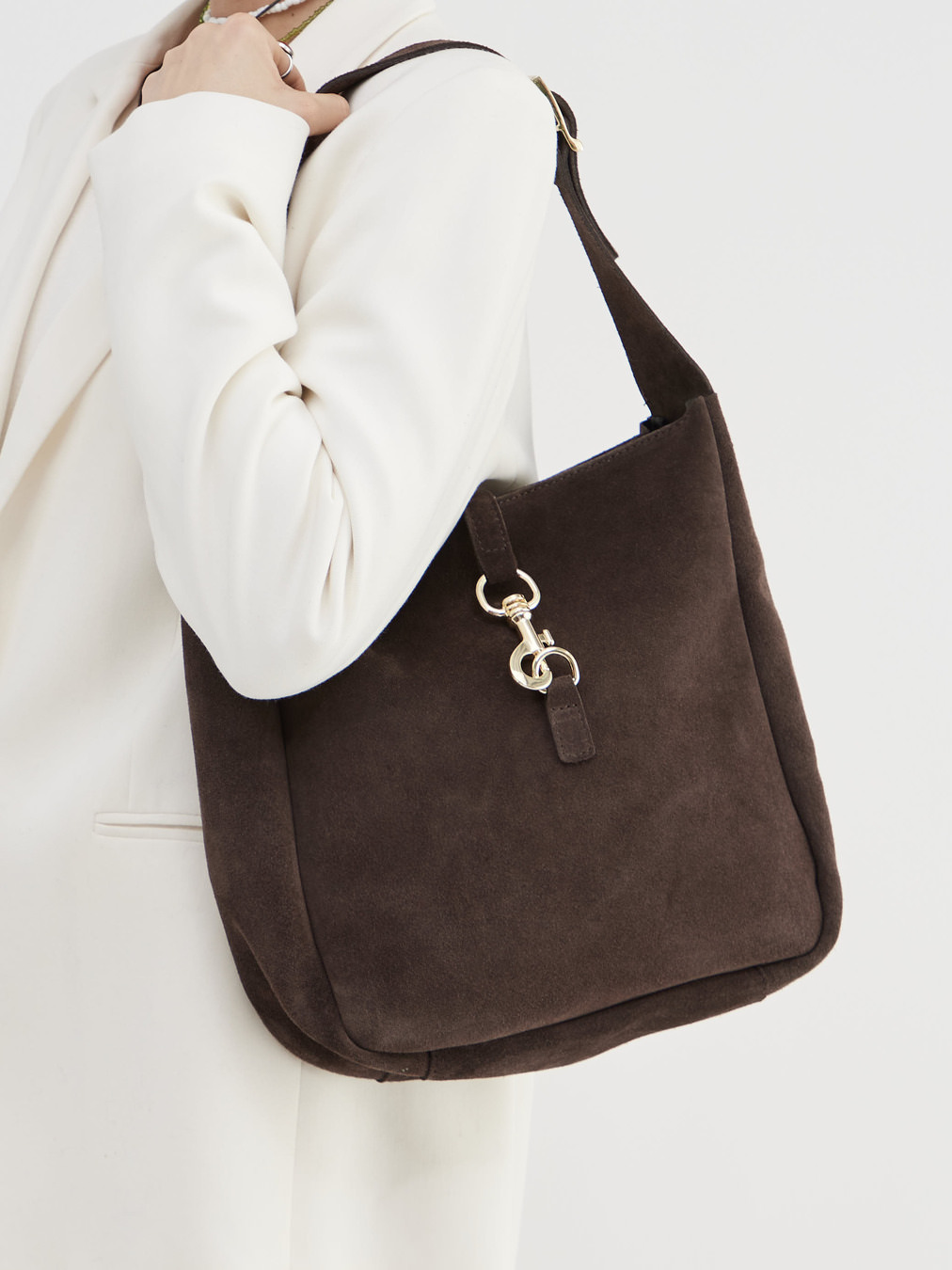 Marlon Firenze – Hobo Bag aus Kalbleder Dunkelbraun