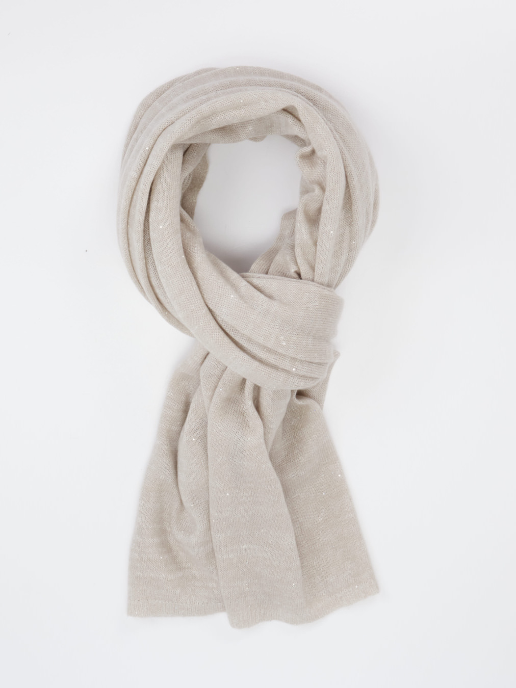 Konstantin Starke – Strickschal aus Feinstrick beige