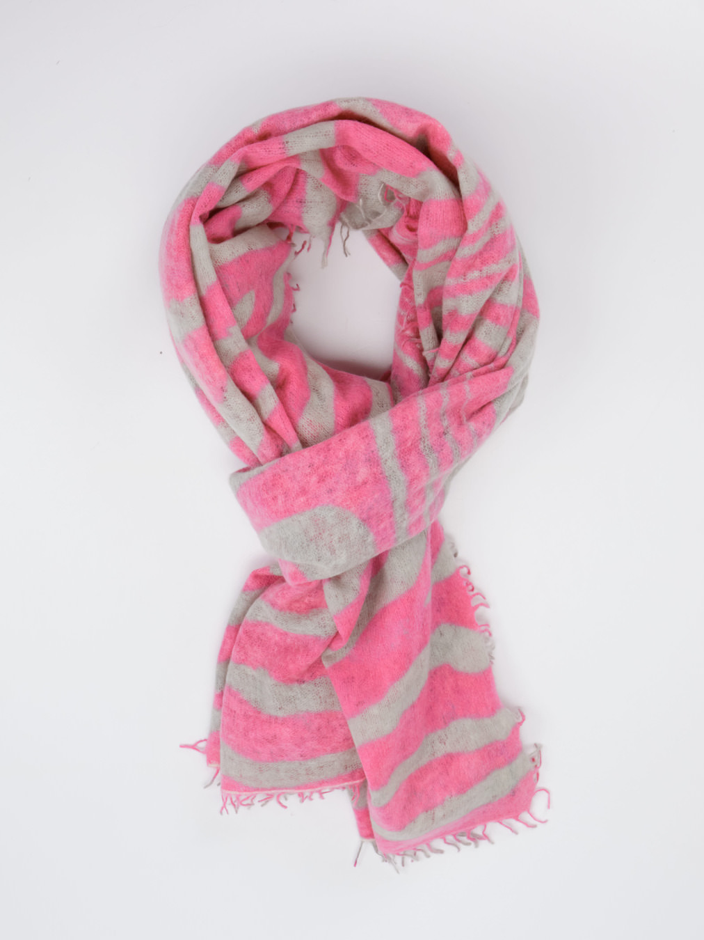 Konstantin Starke – Schal aus Wollmischgewebe Pink