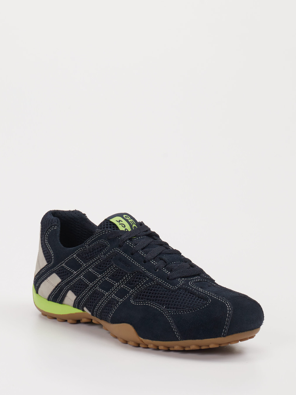 Geox – Sneaker aus Velour und Textil Dunkelblau