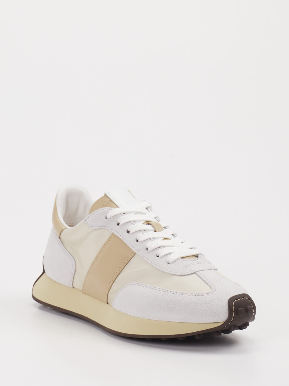 Tod's – Sneaker aus Velour und Textil Offwhite