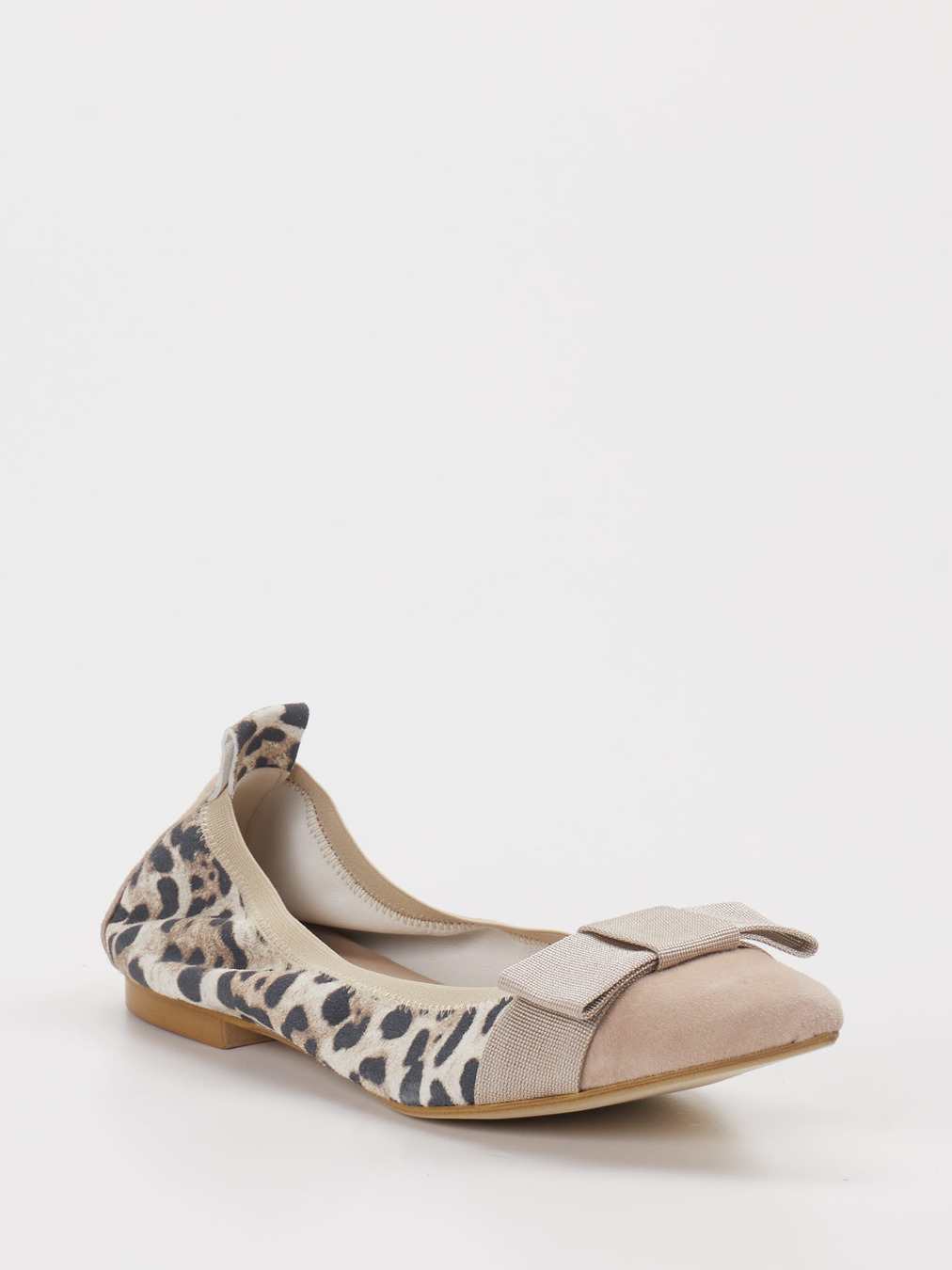 Andrea Puccini – Ballerinas aus Veloursleder Beige