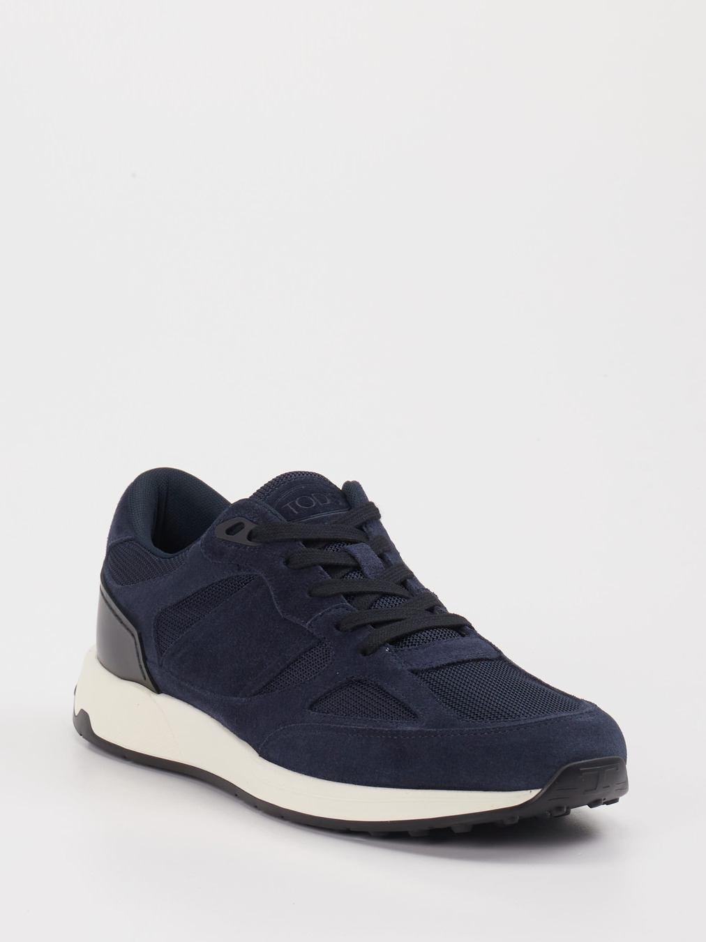 Tod's – Sneaker aus Velour und Textil Dunkelblau