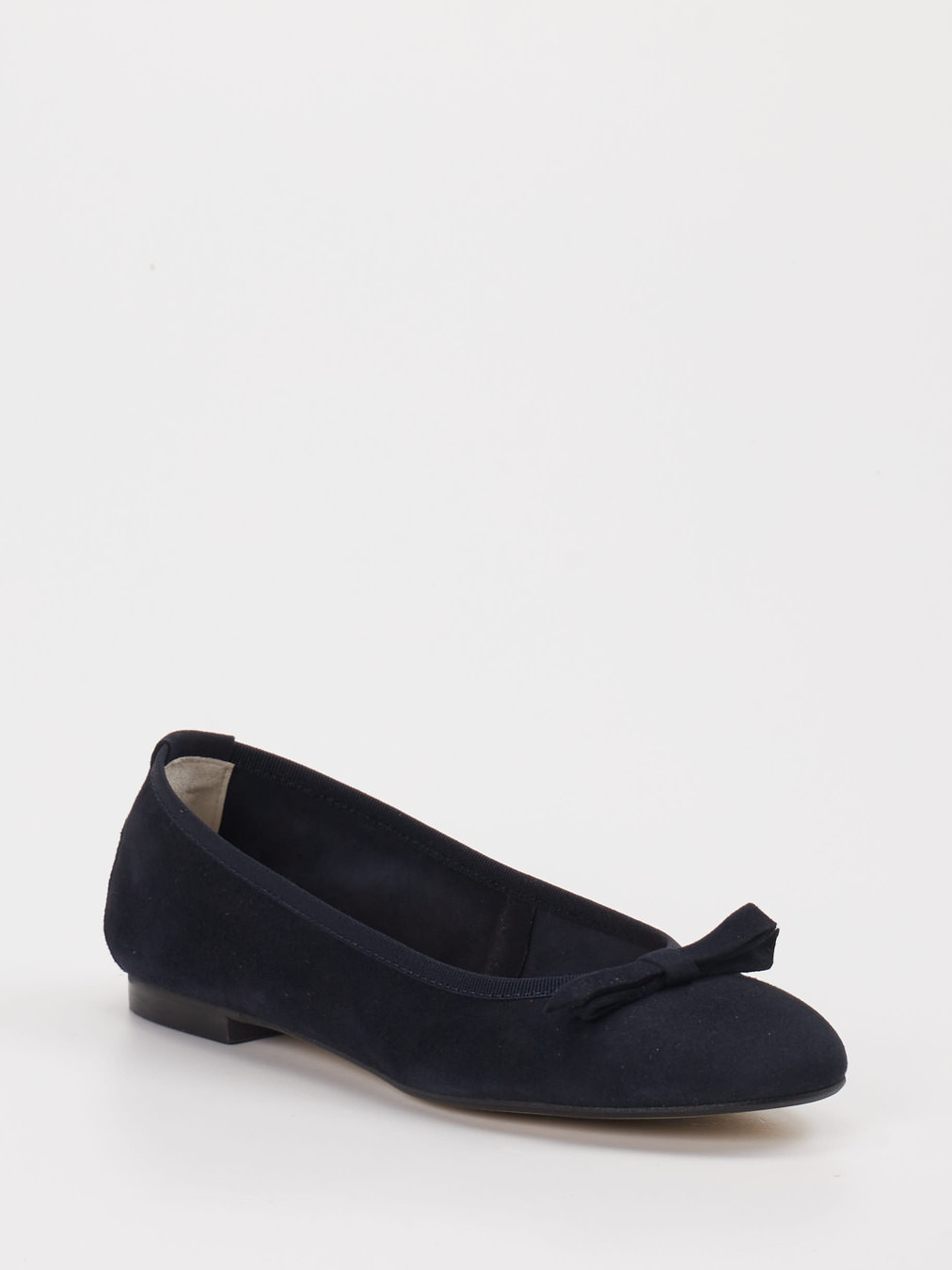 Andrea Puccini – Ballerinas aus Veloursleder Dunkelblau