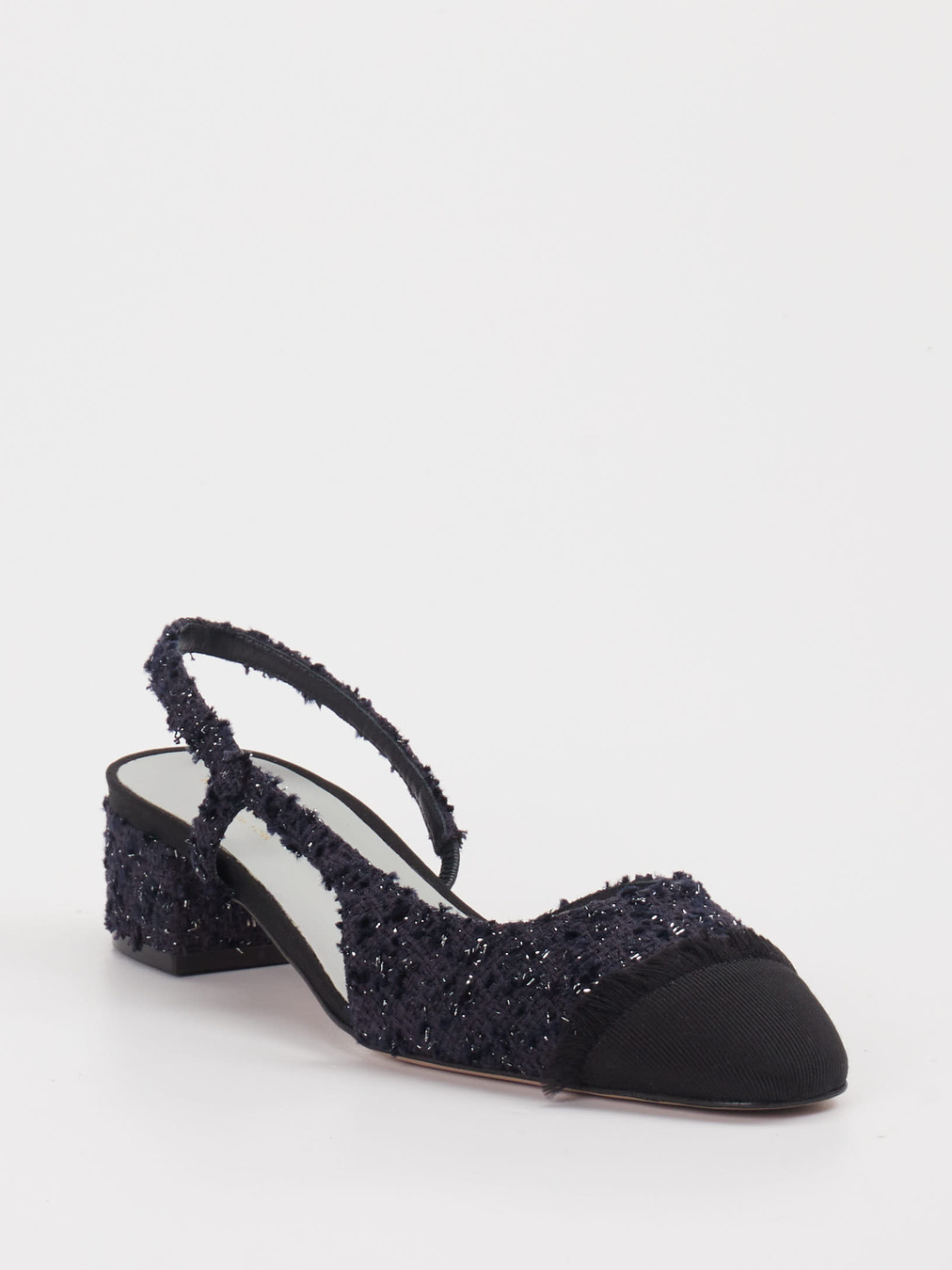 Konstantin Starke – Slingbacks aus Textil in Schwarz