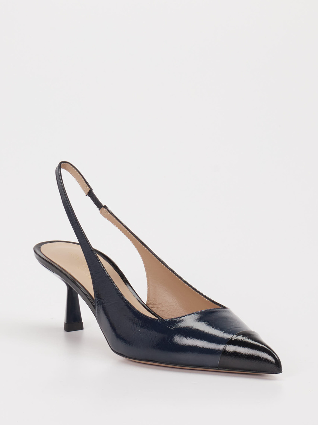 Konstantin Starke – Slingback-Pumps aus Lackleder Blau