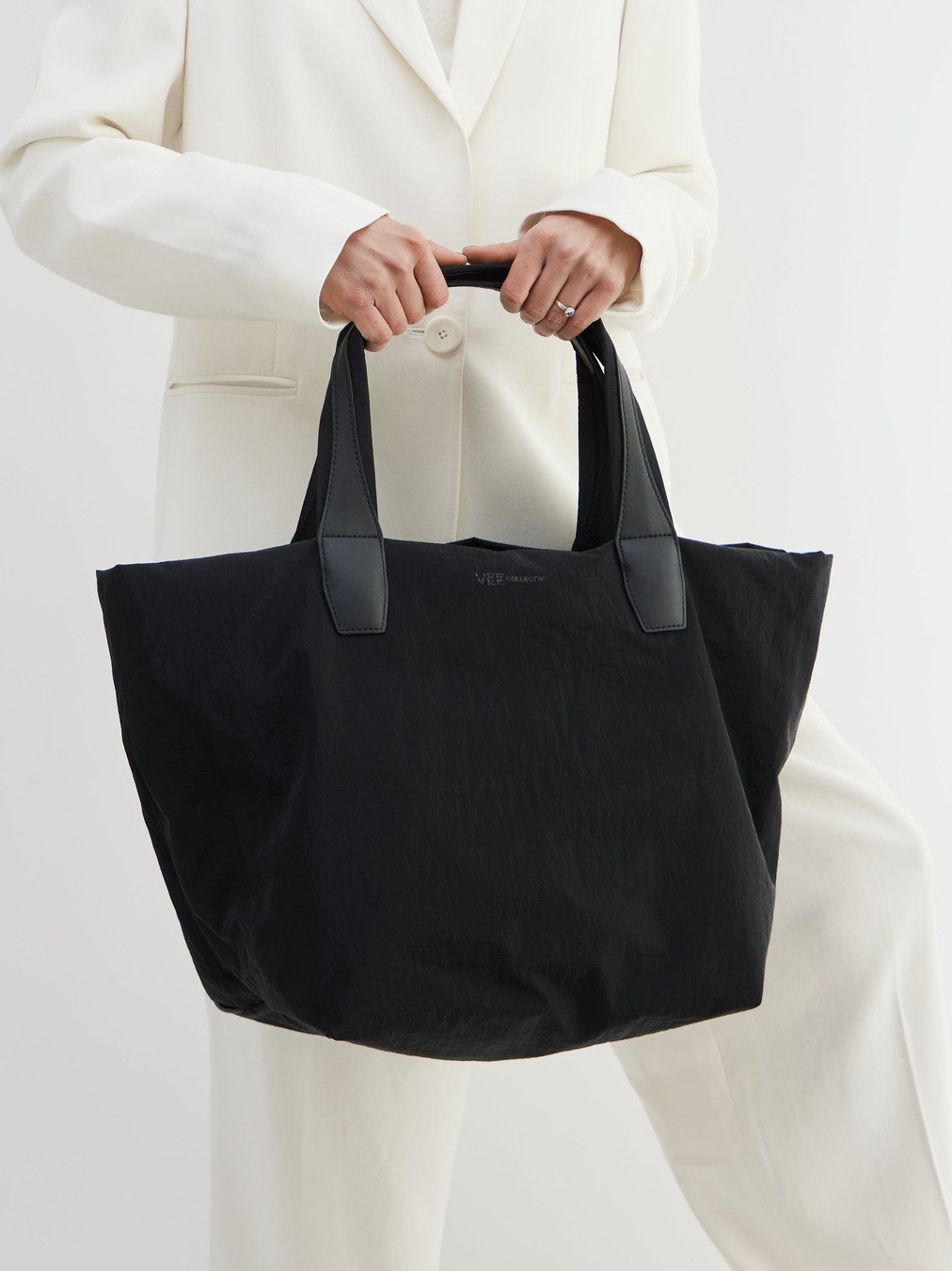 VeeCollective Berlin – Shopper-Tasche aus Textil Schwarz