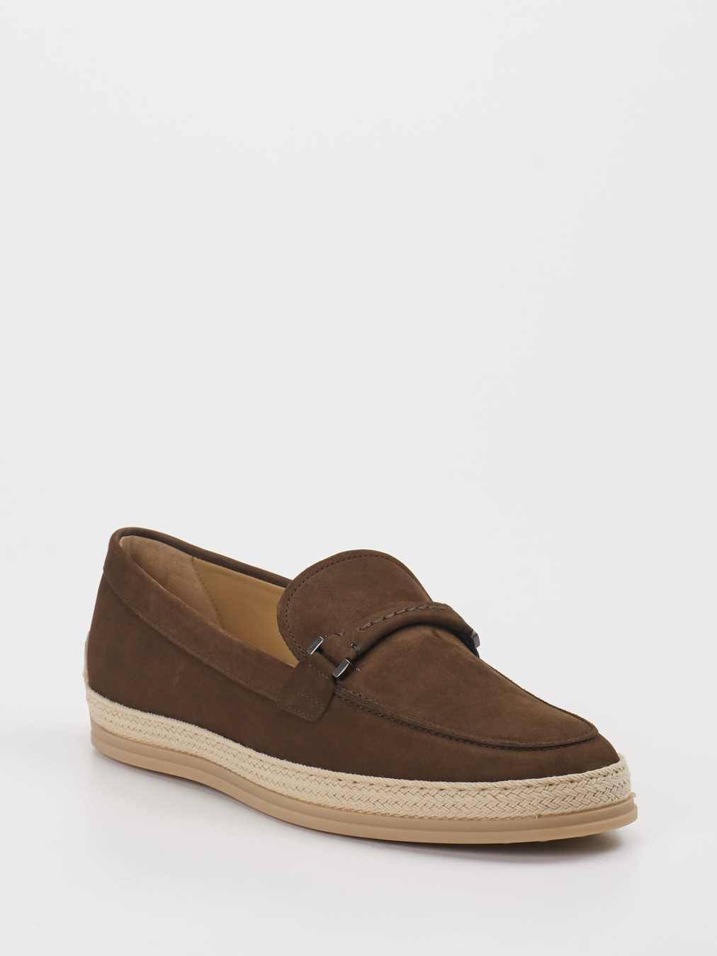 Tod's – Espadrille-Loafer aus Leder in Braun