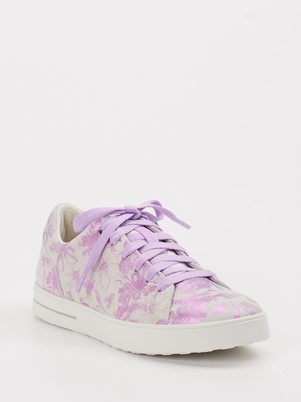 Superfit – Sneaker aus Leder mit Metallic-Blumenprint