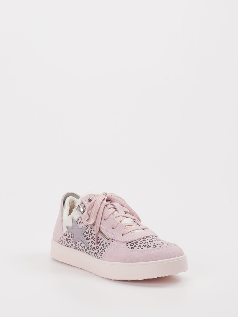 Superfit – Sneaker aus Veloursleder in Rosé