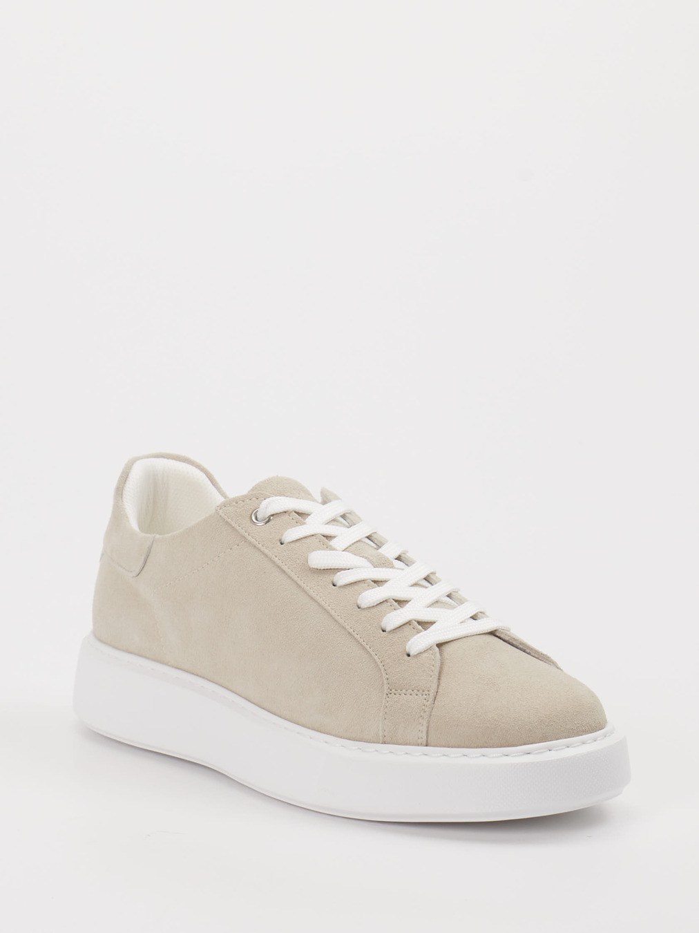 Marc O'Polo – Sneaker aus Veloursleder beigegrau