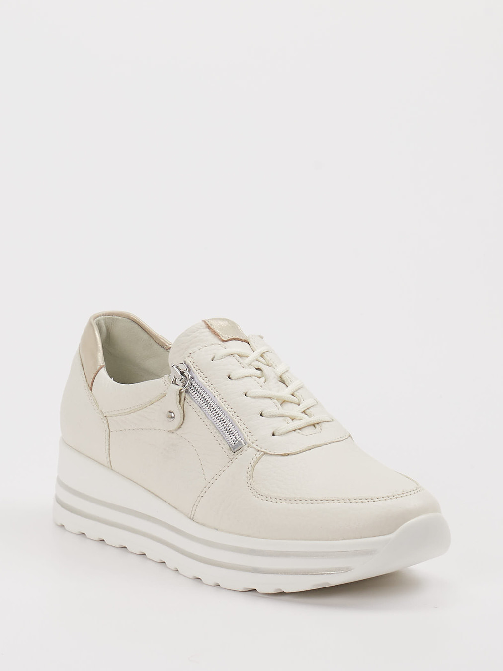 Waldläufer – Komfort-Sneaker aus Leder in Beige