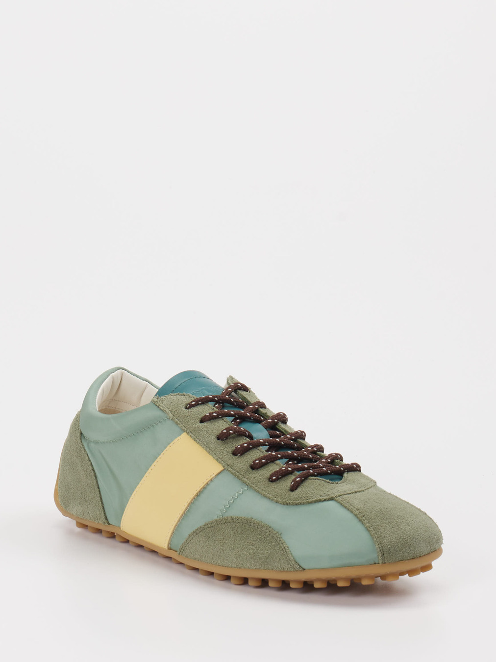 Tod's – Sneaker aus Veloursleder in Salbeigrün