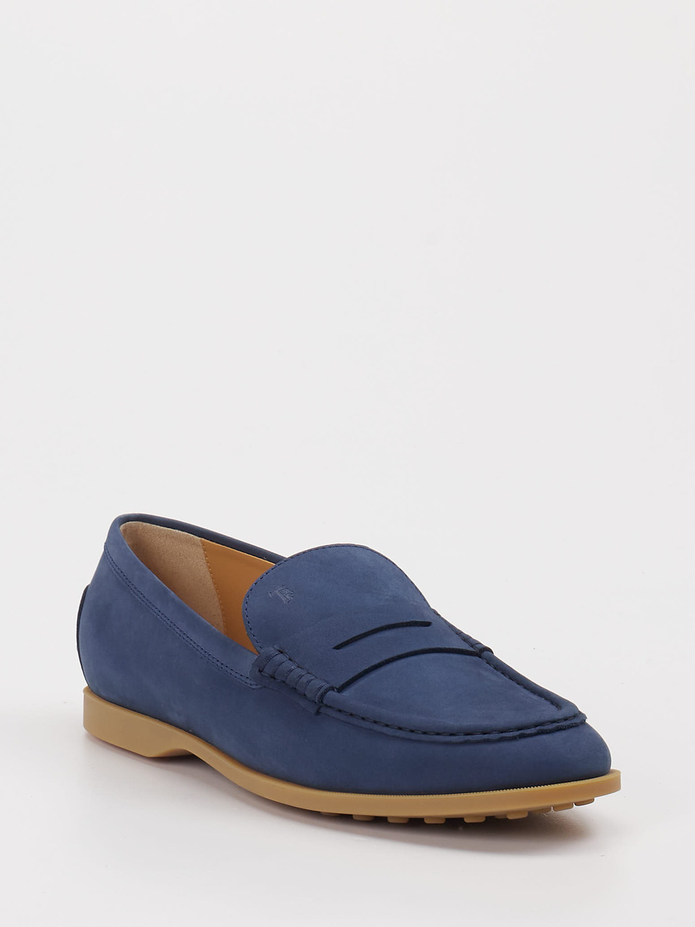 Tod's – Loafer aus Leder in Jeansblau
