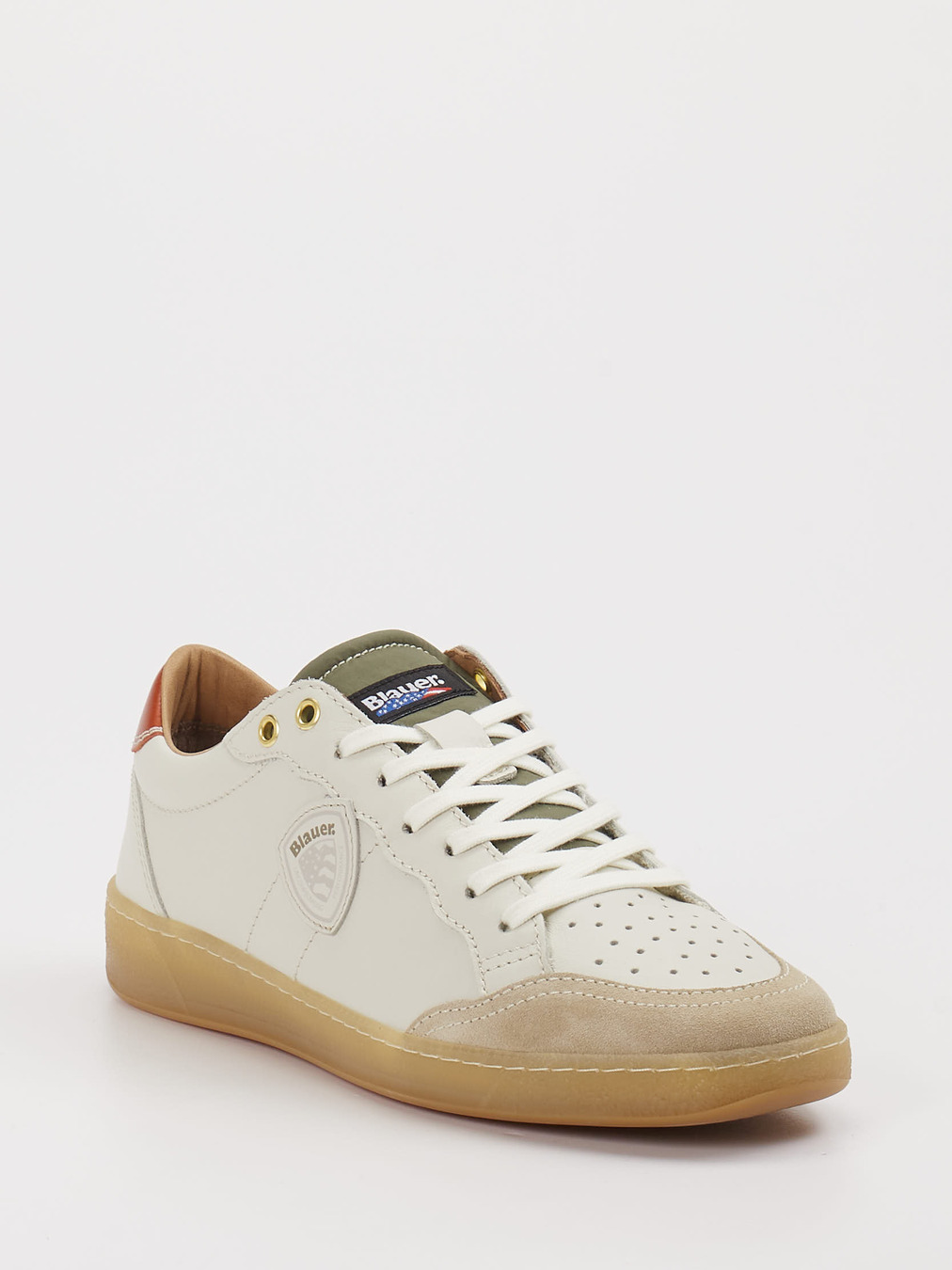 Blauer – Sneaker aus Leder in Cremeweiß