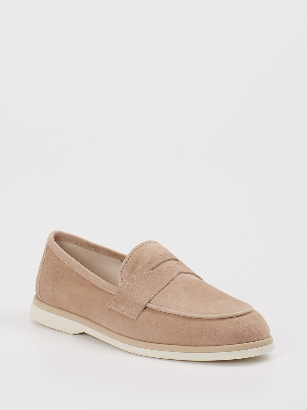 Andrea Puccini – Loafer aus Veloursleder beige
