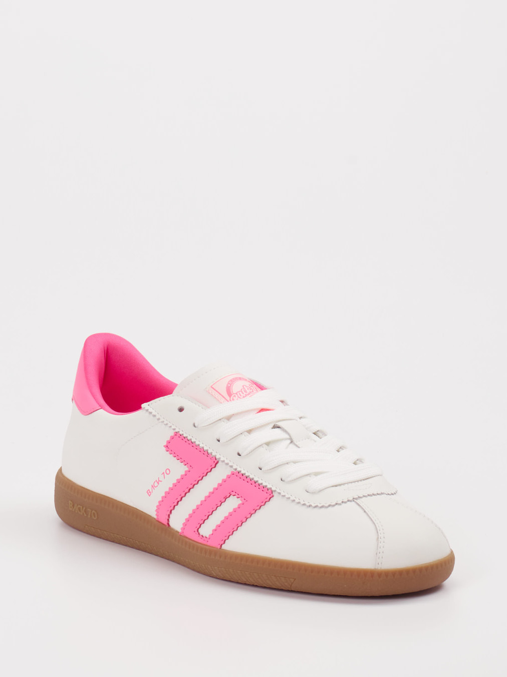 Back 70 – Retro-Sneaker aus Leder in Weiß und Pink