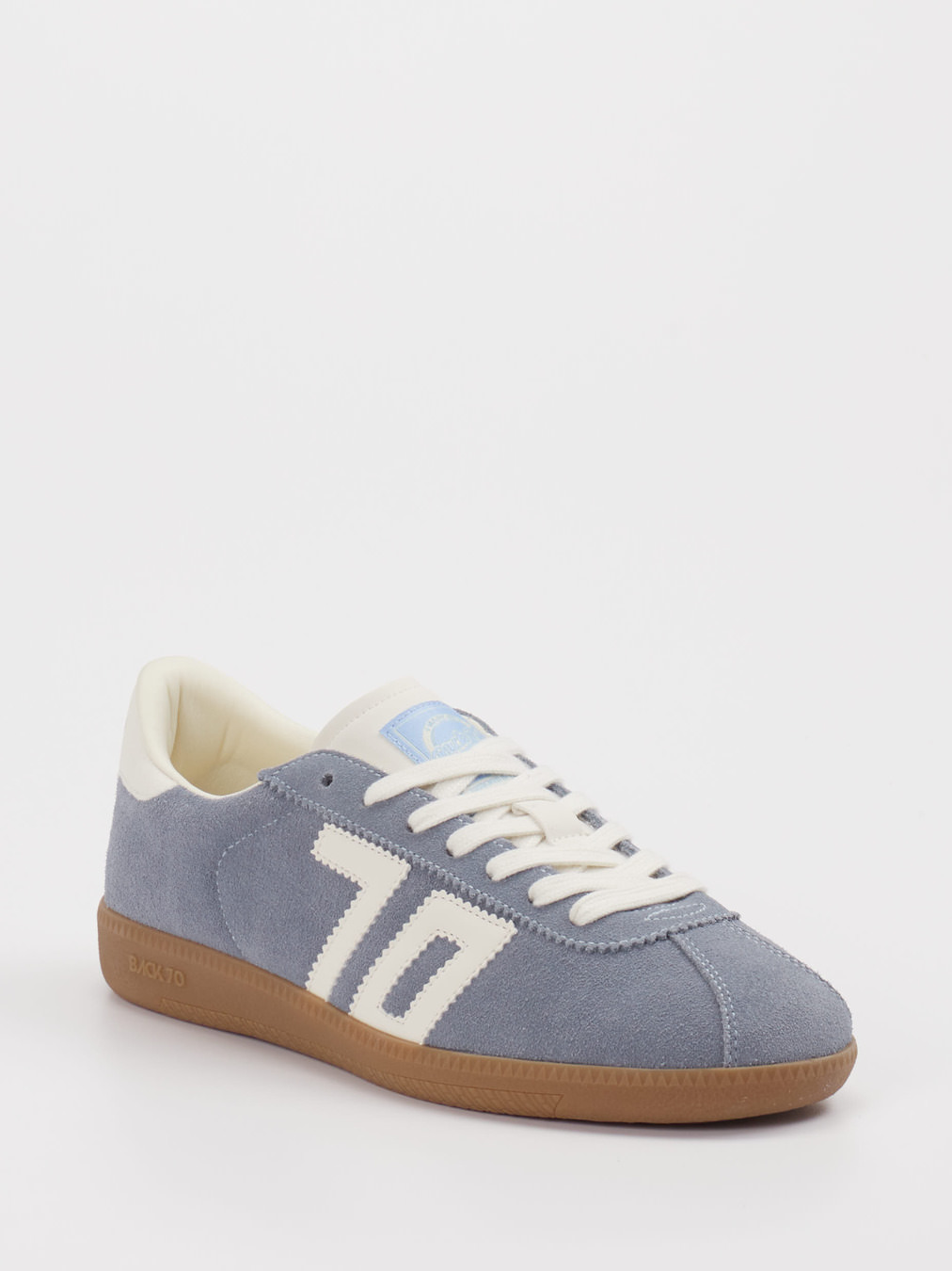 Back 70 – Retro-Sneaker aus Kalbleder in Taubenblau