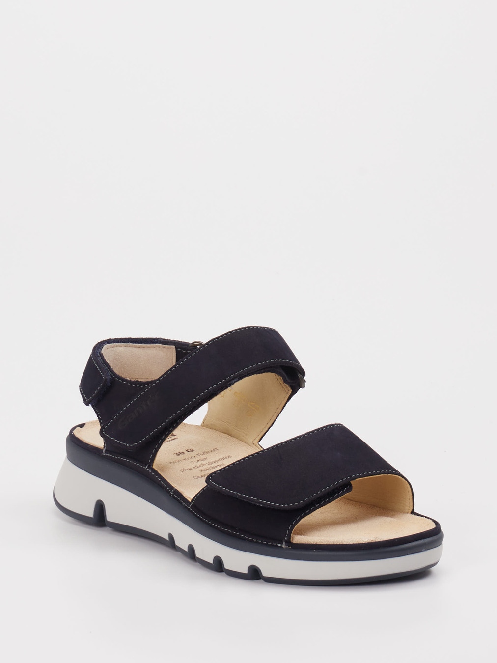 Ganter – Komfortsandalen aus Nubukleder Schwarz