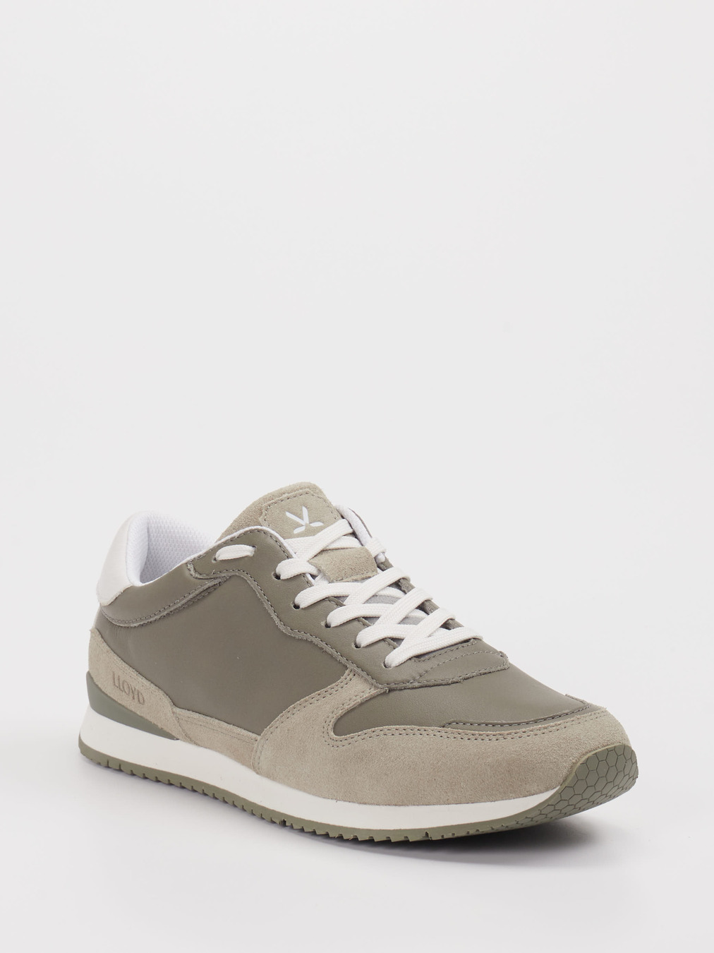 Lloyd – Sneaker aus Veloursleder-Mix steingrau