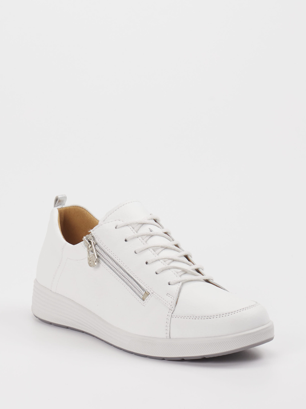 Ganter – Komfort-Sneaker aus Kalbleder weiß